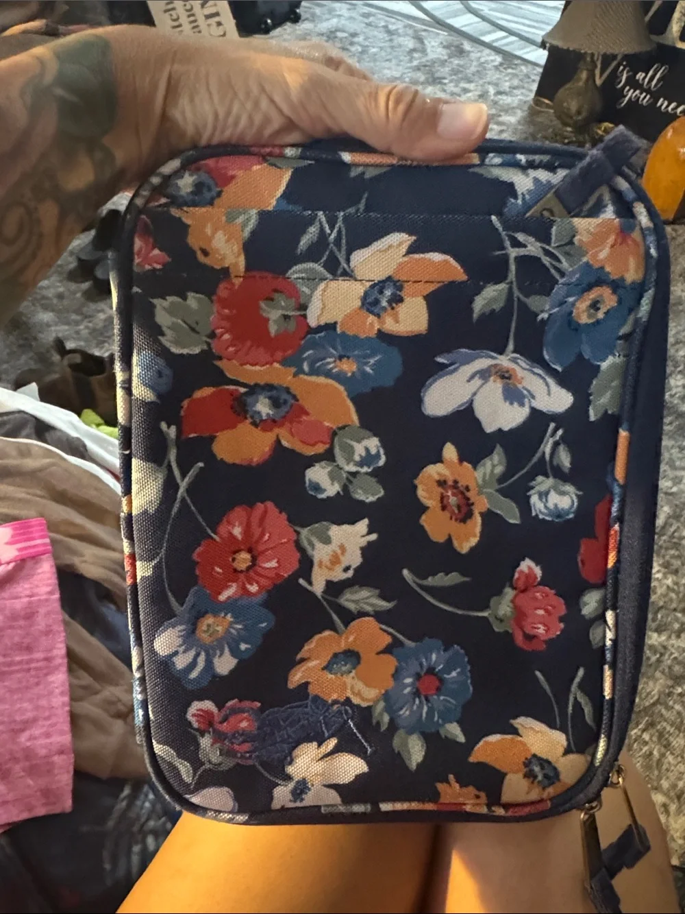 Polo by Ralph Lauren Navy Floral Canvas Backpackers and lunch pale